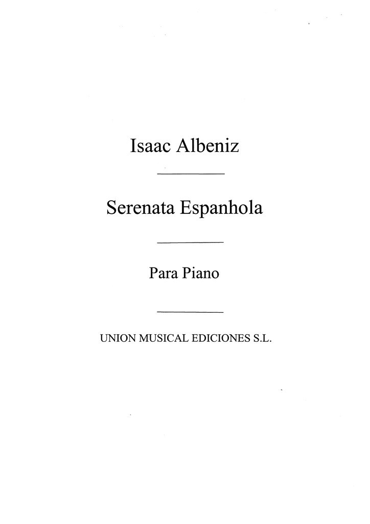 Serenata From Espana Op.165 For Piano